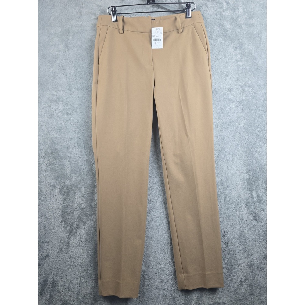 J.Crew Mercantile Slim Crop Ruby Pants Womens Size 2 Brown Stretch J5292 NWT